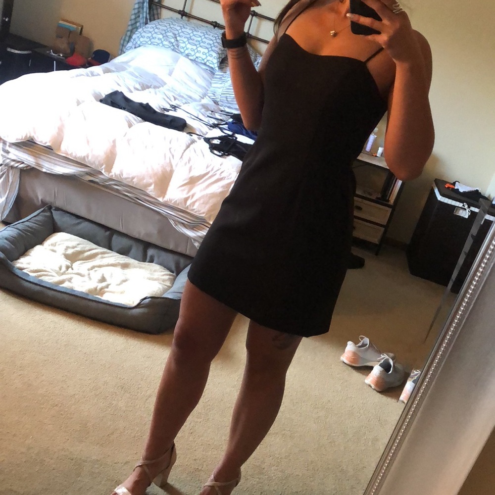 Medium black formal short dress cocktail
